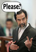 Saddam is begging, or is he?